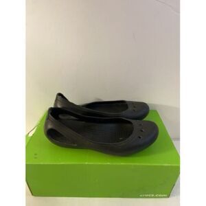 Crocs Kadee Slingback Slip On Ballet Flats Comfort Cut Out  Women’s Size 9 Black